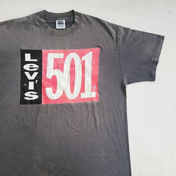 Vintage 1992 Levi's 501 T Shirt size L 