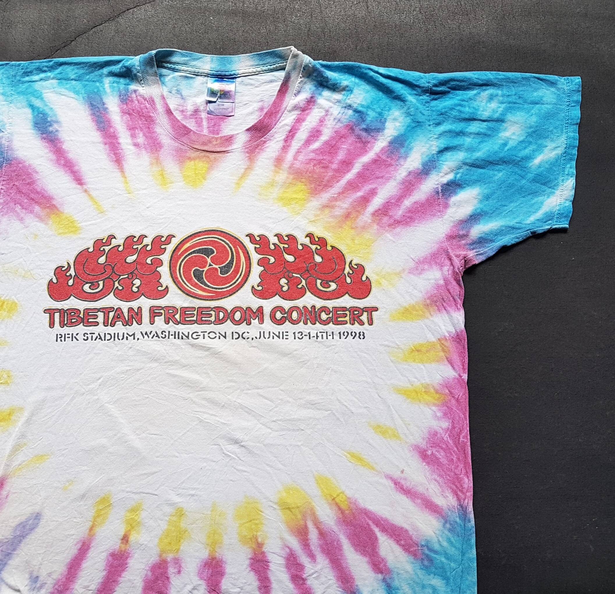 Vintage 1998 Tibetan Freedom Concert T Shirt Size XL (W 24 X L 28 