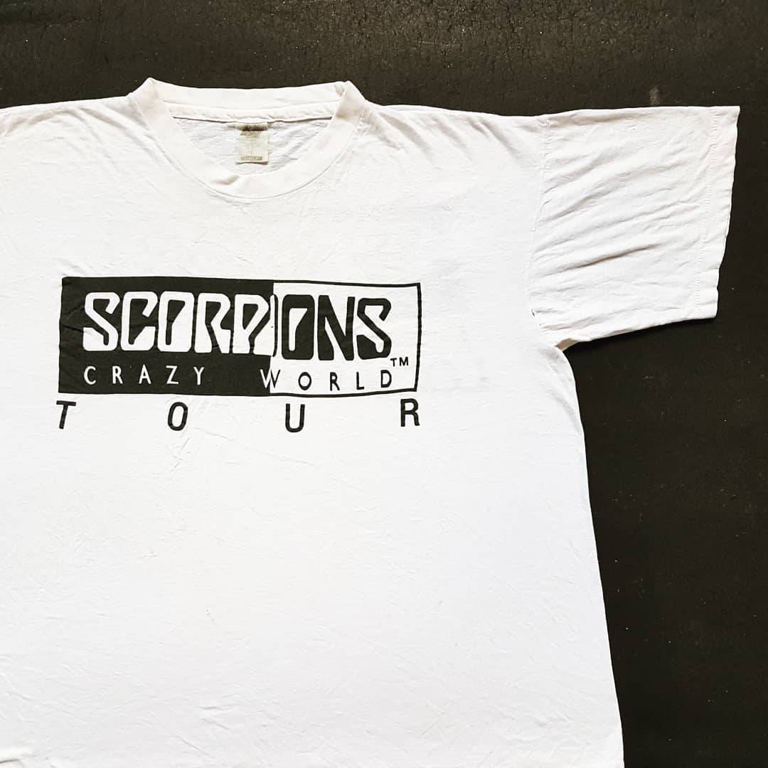 90s USA製 SCORPIONS CRAZY WORLD TOUR Tシャツ Vintage 90s Scorpions Crazy World Tour 1990 Single Stitch