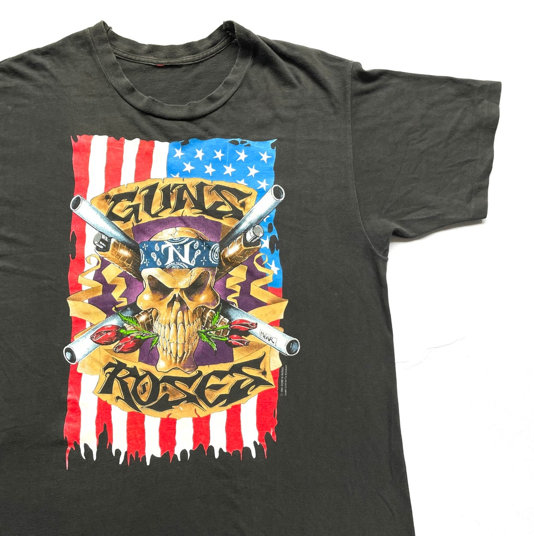Vintage 1991 Guns N' Roses Here Today...gone to Hell GN'F'NR'S T Shirt ...