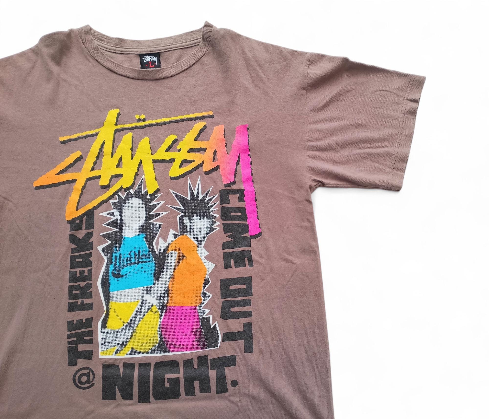 Vintage 2000's Stussy the Freaks Come Out @ Night T Shirt Size L