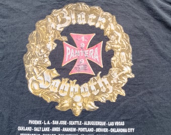 Vintage 1999 Black Sabbath Tour T Shirt Size XL (W 23.5 X L Vintage 1999 Black Sabbath Tour T Shirt Size XL (W 23.5 X L