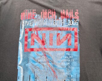 Vintage 2005 Nine Inch Nails Live With Teeth 2005 Tour T Shirt (W
