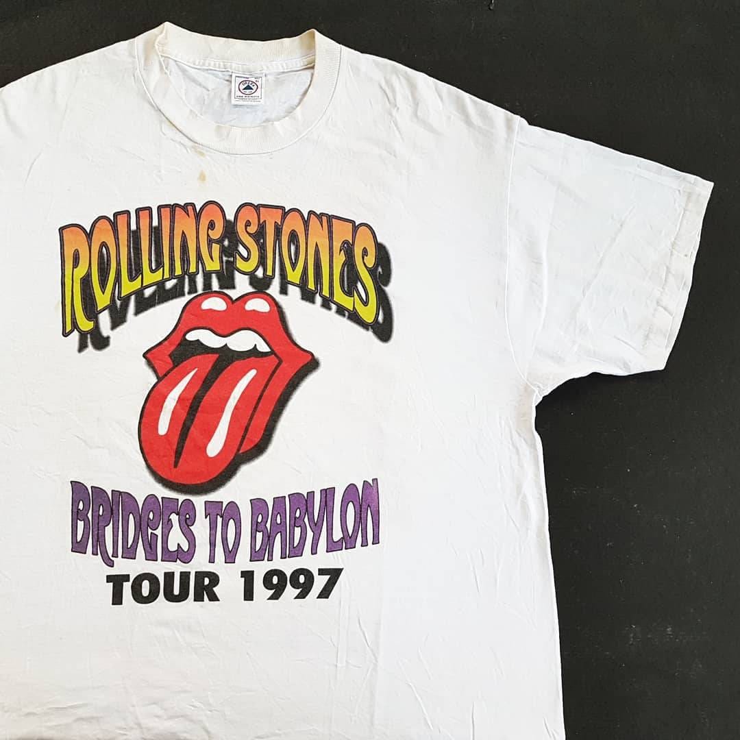 Vintage 1997 the Rolling Stones Bridges to Babylon Tour T Shirt (W 