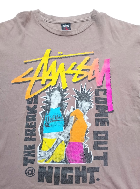 Vintage 2000's Stussy the Freaks Come Out @ Night T Shirt Size L