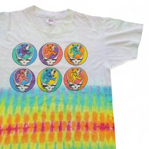 Vintage 1994 Grateful Dead Dancing Bear Band T Shirt size L (W 22 x L 28.5)