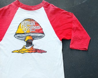 Vintage 90's The Allman Brothers Band Raglan T Shirt size M (W 18 x L 27.5)