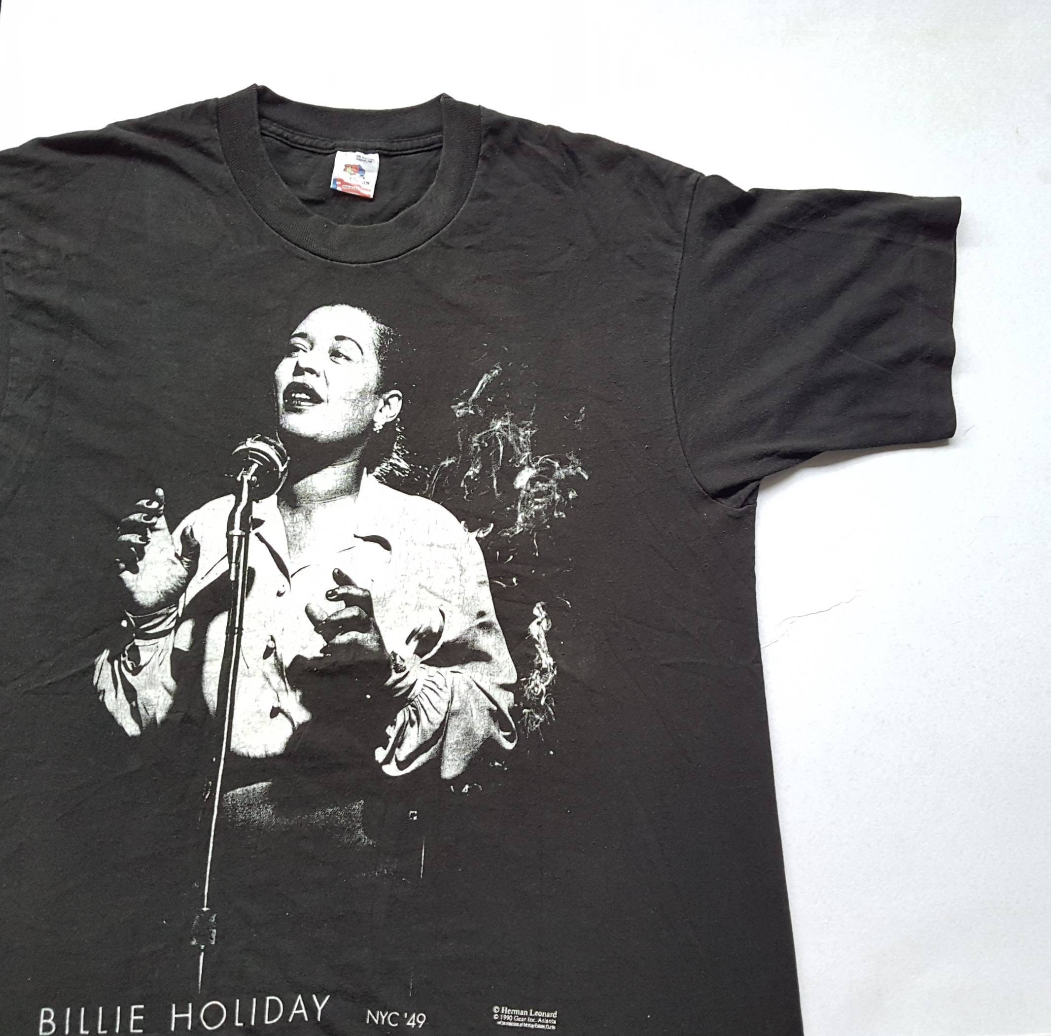 Vintage 1990 Billie Holiday T Shirt Size L (W 22 X L 31 Vintage 1990 Billie Holiday T Shirt Size L (W 22 X L 31
