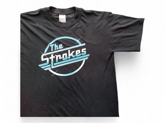 Vintage 2000's the Strokes Band Logo T Shirt Size M (W 20