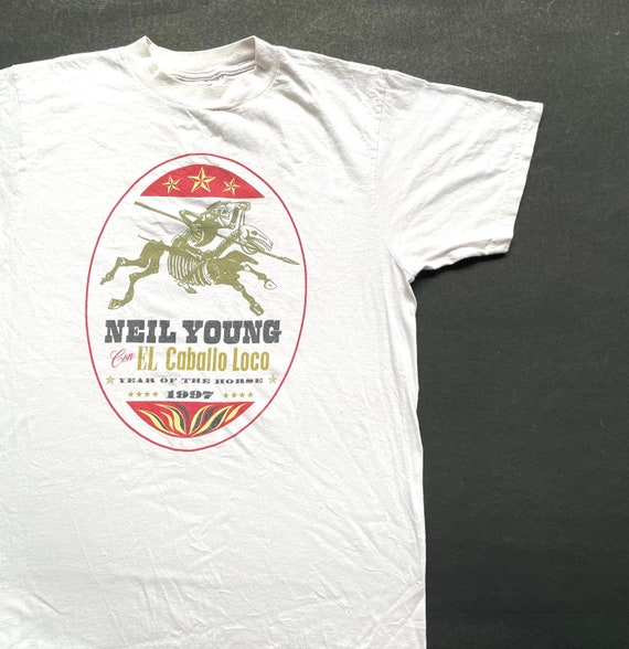 Vintage 1997 Neil Young Con El Caballo Loco Year … - image 1
