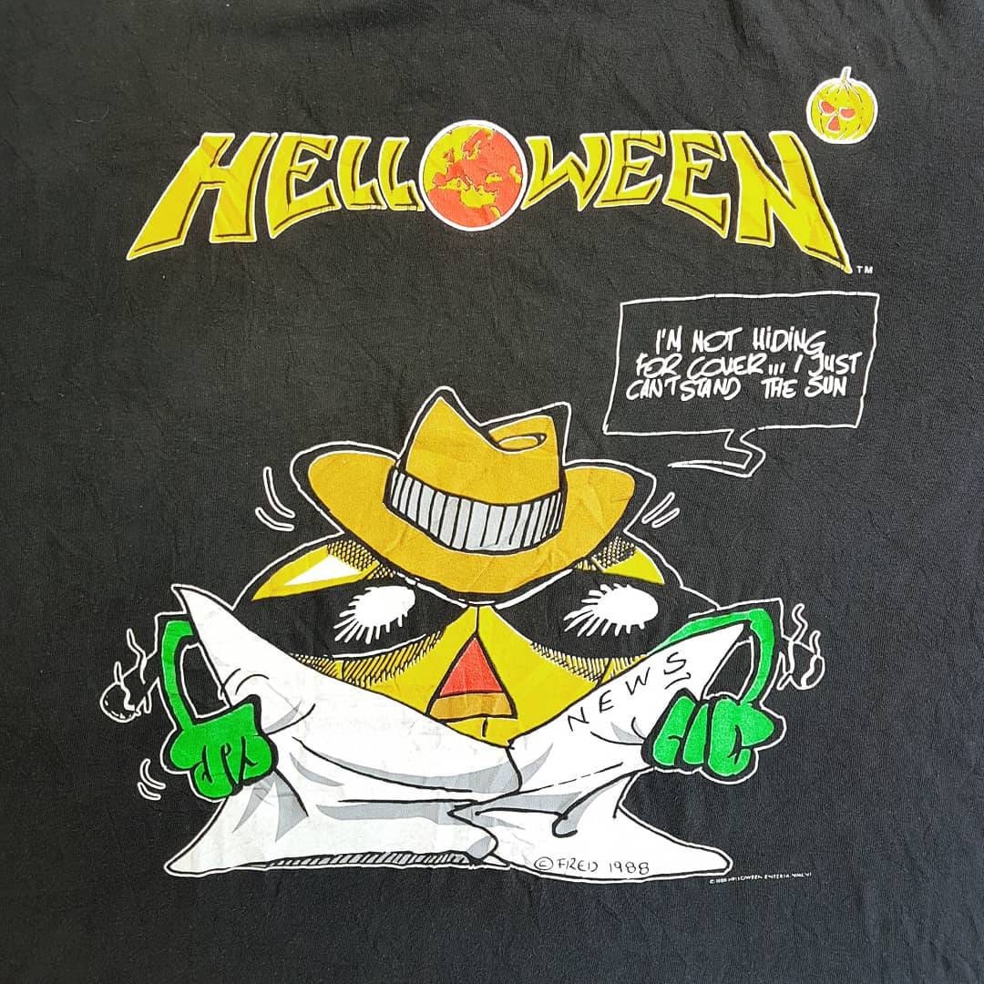 Vintage 1988 Helloween Pumpkins Fly Free..88/89 Tour T Shirt Size
