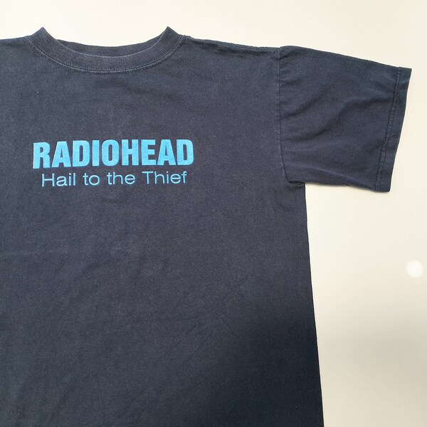 Vintage 2003 Radiohead Hail To The Thief US Tour T Shirt size M (W 20.5 x L 24)