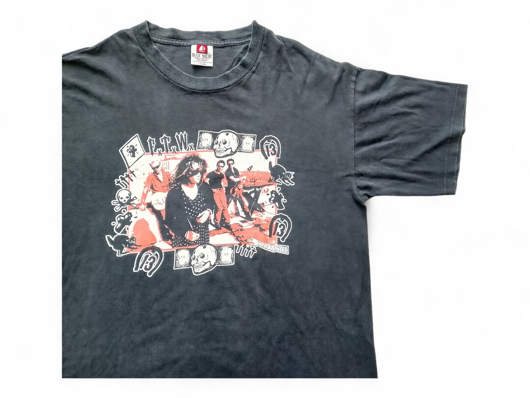 X Band LongT-shirt 大判 コットン 90s 日本製 黒M相当