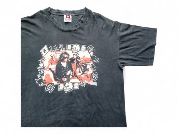 [NF]25SS★VINTAGE SNAP LETTERING TEE Vintage 90's X Band Group Photo T Shirt Size L (W 22 X L
