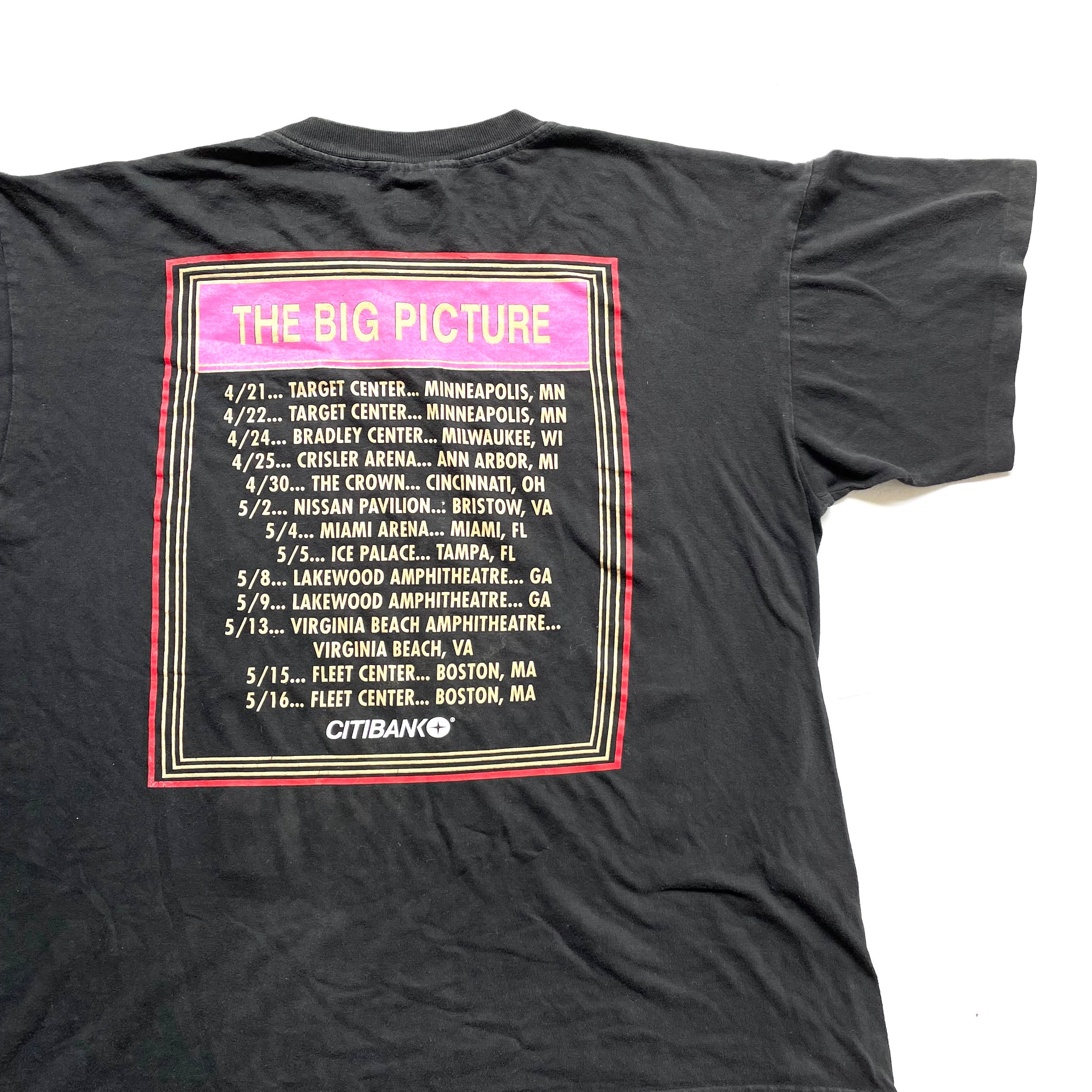 Vintage 1997 Elton John the Big Picture Tour T Shirt Size L (W 23