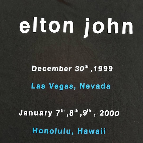 Vintage 1999 Elton John Tour T Shirt Size M (W 20 X L 29) - Etsy