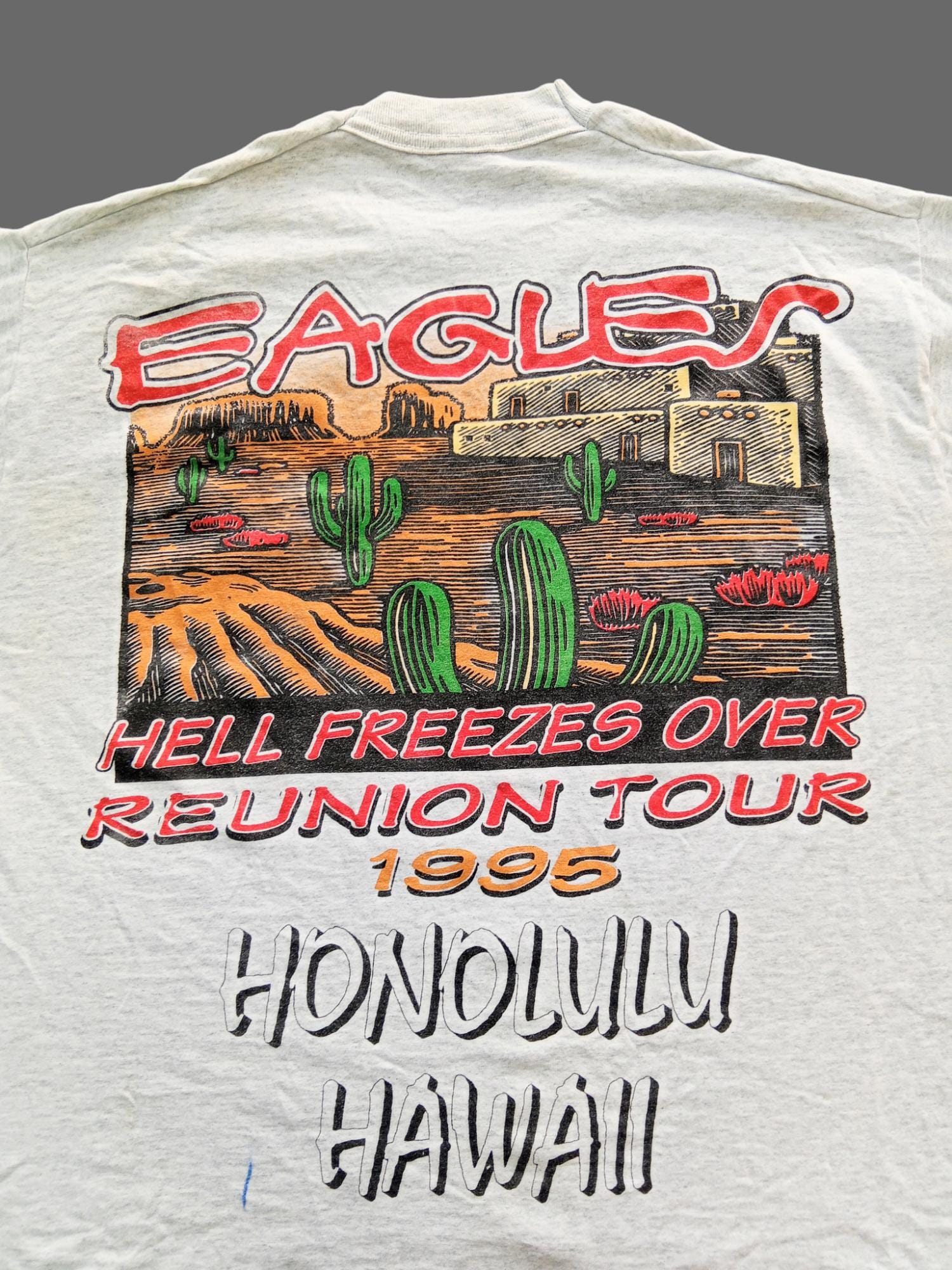 Eagles Hell Freezes Over 1995 Tシャツ Vintage Eagles Hell Freezes Over World Tour 1995 Single