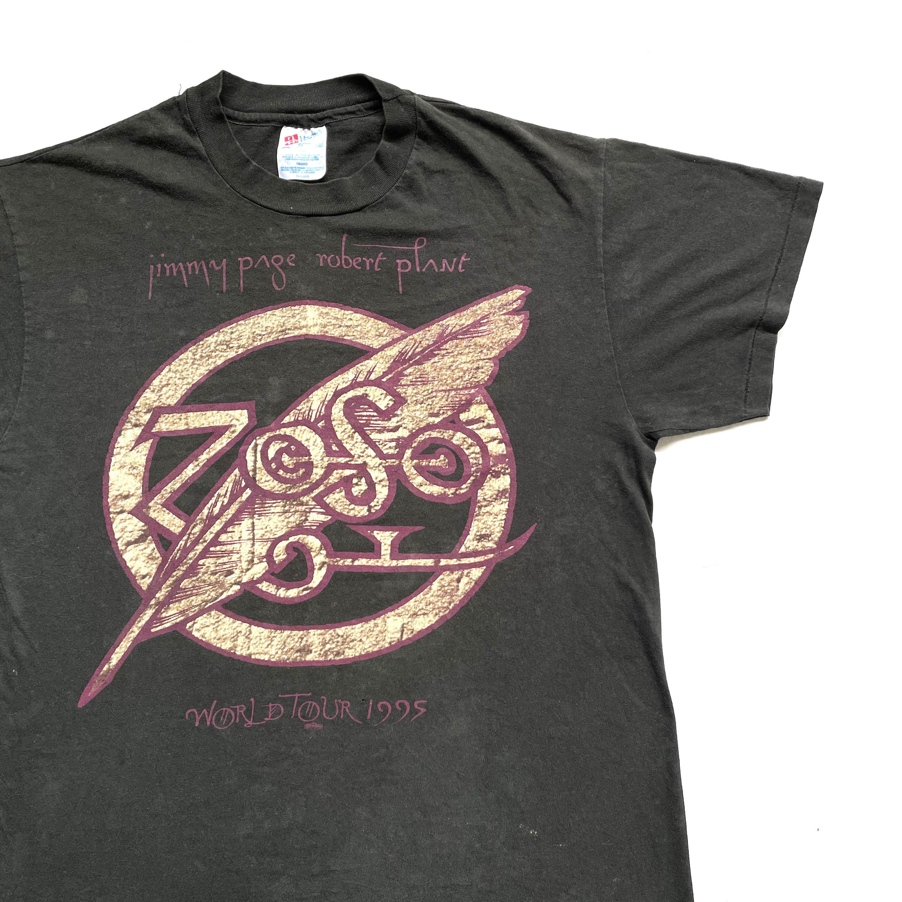 Vintage 1995 Jimmy Page Robert Plant Zoso World Tour T Shirt Vintage 1995 Jimmy Page Robert Plant Zoso World Tour T Shirt