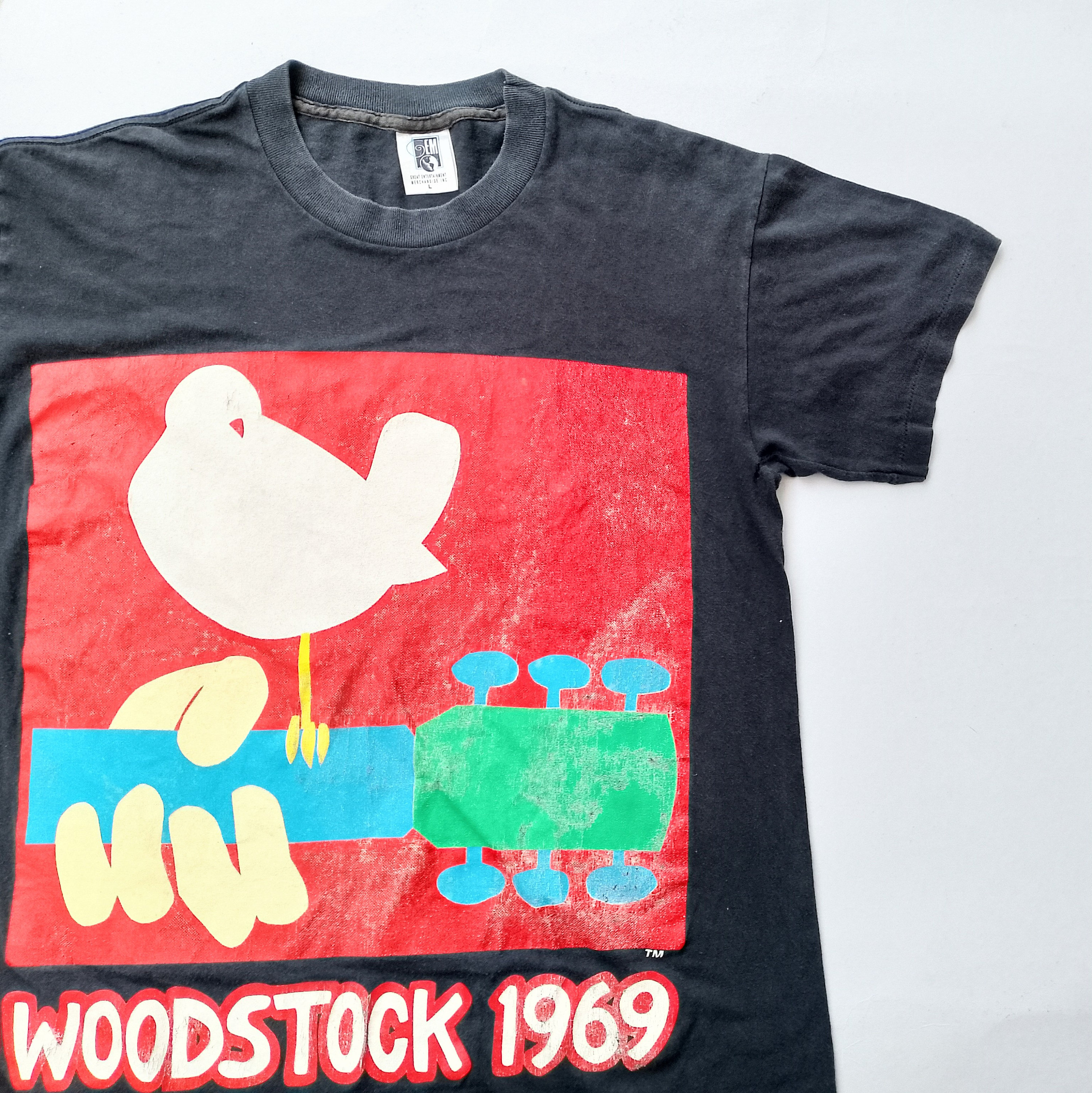 Vintage 90's Woodstock 1969 T Shirt Size L (W 21 X L 26.5