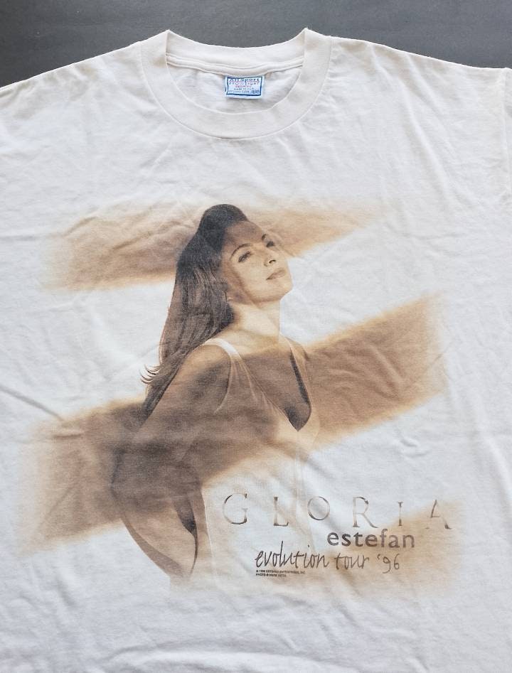 GLORIA ESTEFAN evolution tour '96 Tシャツ L Vintage 1996 Gloria Estefan Evolution Tour '96 Concert T