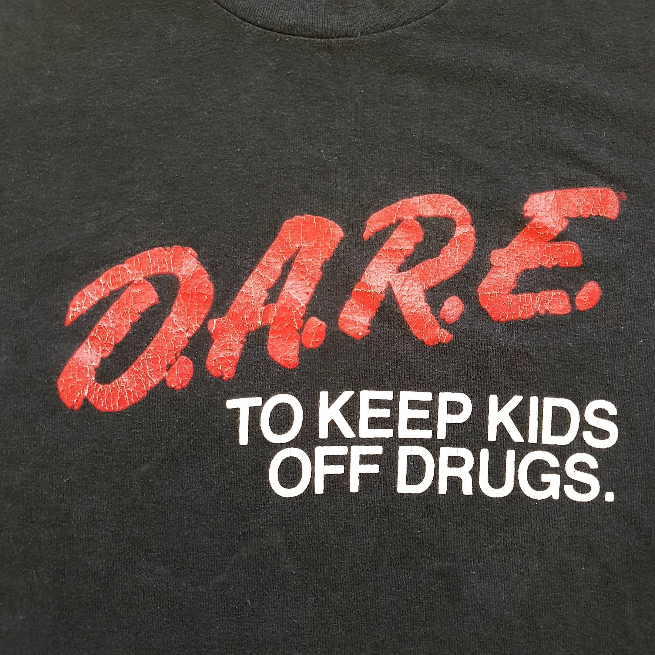 L 90s USA製 パロディD.A.R.E. DONUTS ビンテージTシャツ
