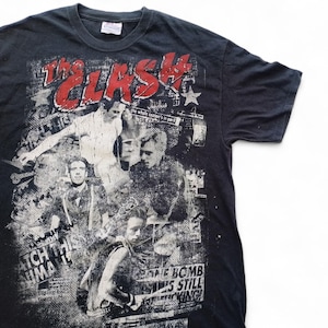 2000年代のヴィンテージ ザ・クラッシュ グループ フォト バンド Tシャツ サイズ XL (幅 21 x 長さ 29)