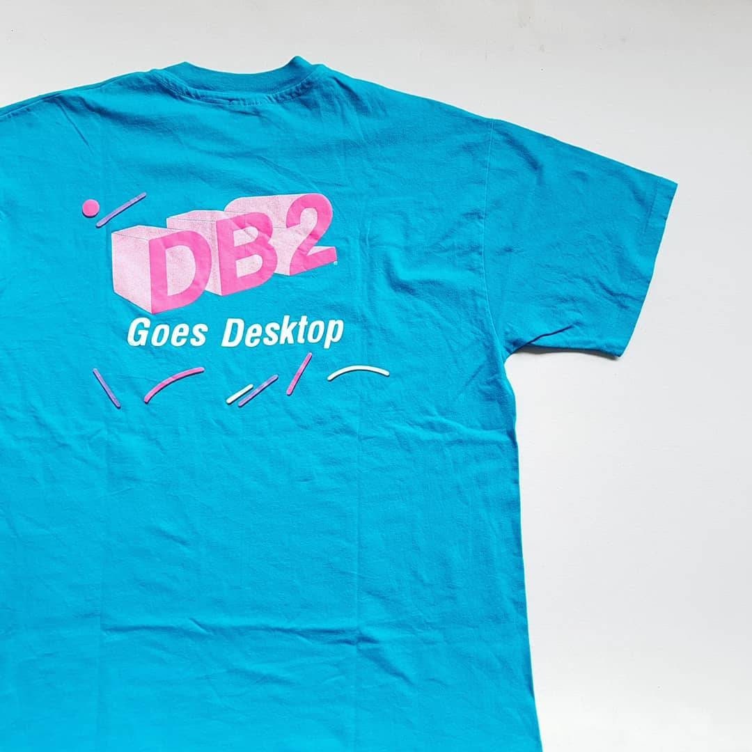 Vintage 90's IBM DB2 Goes Desktop T Shirt Size L (W 21 X L