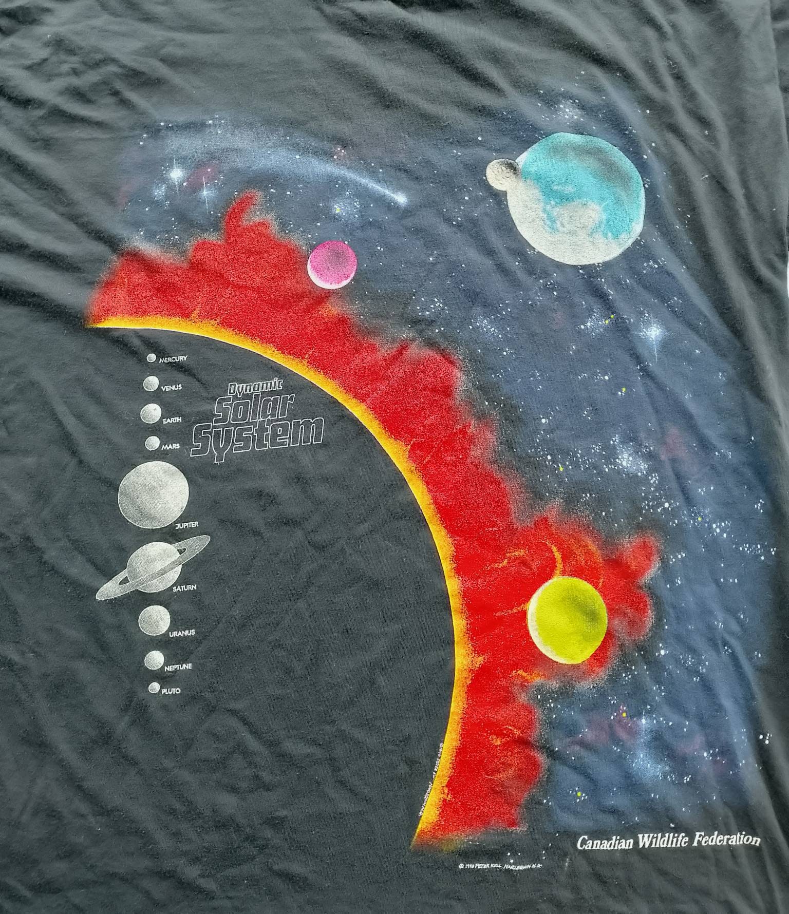 90s vintage Peterkull 宇宙 Tシャツ シングルステッチ｜ファッション 