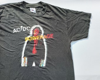 Vintage 2003 ACDC Powerage T Shirt size L (W 21.5 x L 28)