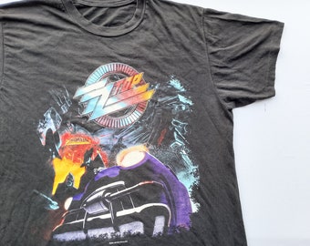 Vintage 1991 ZZ Top Recycler World Tour 1991 T Shirt (W 22.5 x L 28)