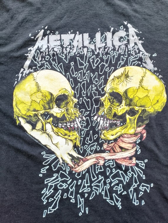Vintage 2000 Metallica Pushead Art T Shirt Size M (W 19.5 X L 27 