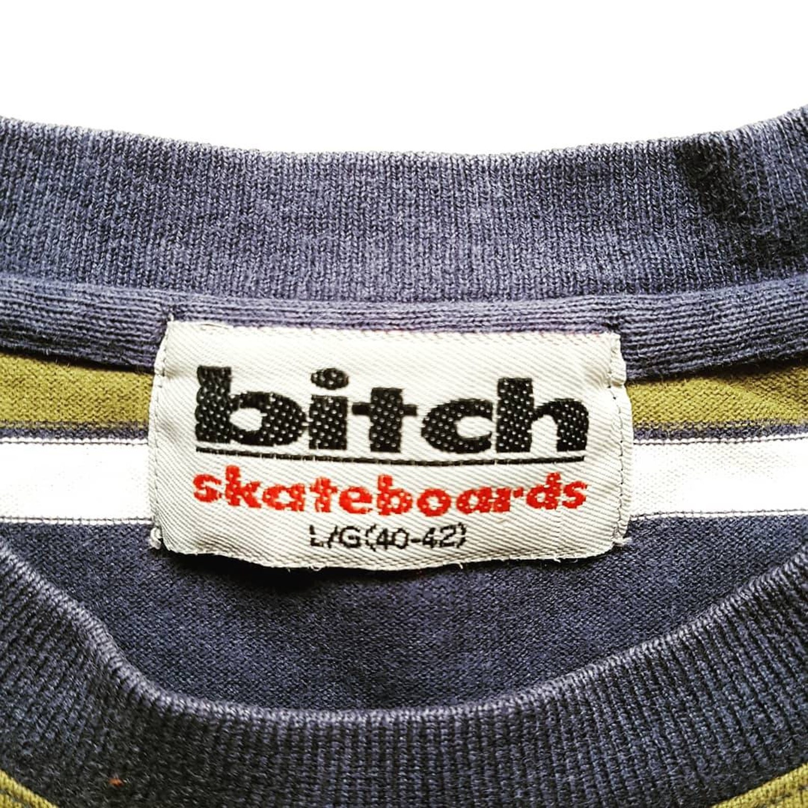 Vintage 90's Bitch Skateboards Stripe T Shirt Size L W - Etsy