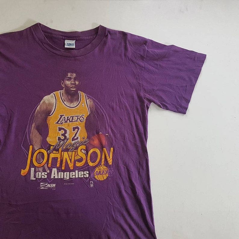 magic johnson lakers t shirt