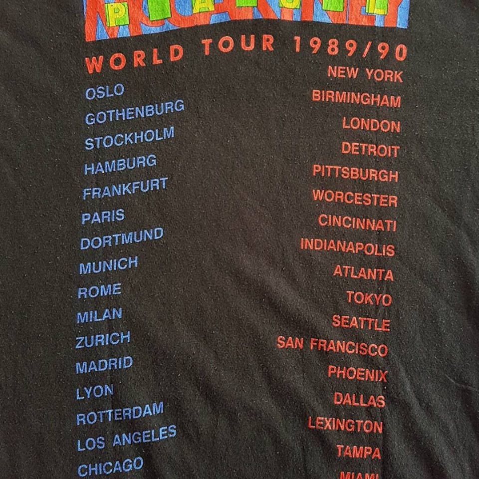 Vintage 1989 - 90 Paul Mccartney World Tour T Shirt Size M Vintage 1989 - 90 Paul Mccartney World Tour T Shirt Size M