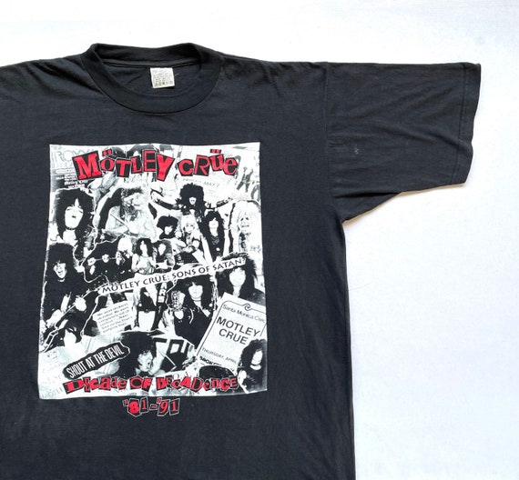 Motley Crue ヴィンテージTシャツ Lサイズ Vintage 90's Motley Crue Decade of Decadence '81-'91 T Shirt