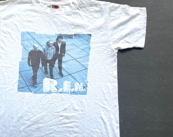 Vintage 1999 REM Pop Songs 89-99 T Shirt size M (W 19.5 x L 26)