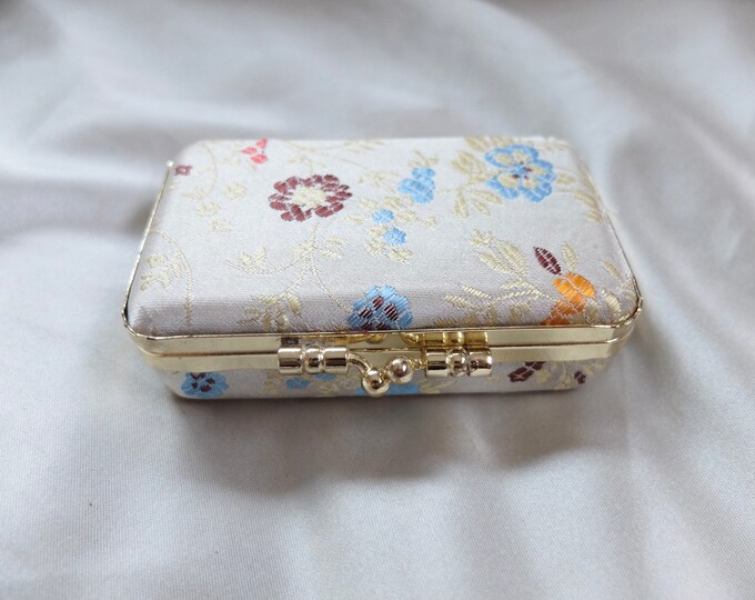 Vintage Floral Double Lipstick Case With Mirror Etsy