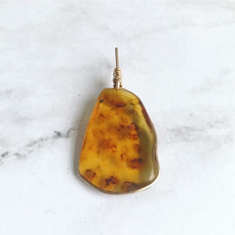 Amber Pendant - Amber Pendant Amber Jewlery Gold Amber Pendant Amber Pendants Amber in Gold