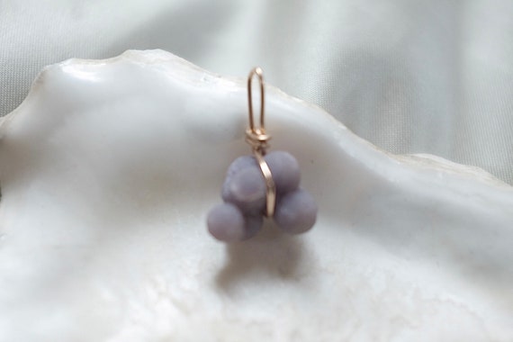 Grape Agate Pendant in Gold