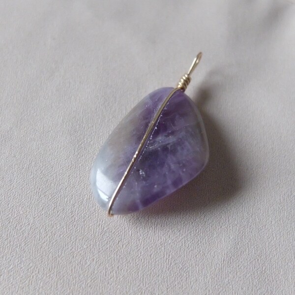Amethyst Pendant in Gold - February Birthstone Pendant