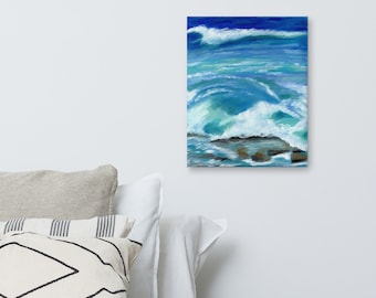 Blue Ocean Waves #2 Canvas Print