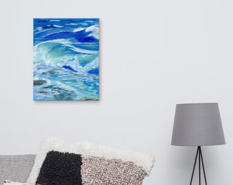 Blue Ocean Waves #1 Canvas Print