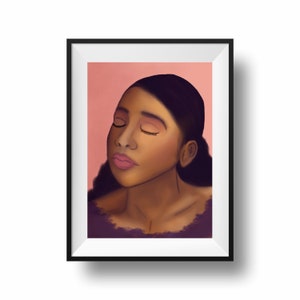 African American Art Prints, African American Girl Wall Art, Brown Skin Woman Art, Black Artists
