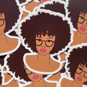 Afro Stickers for Scrapbooks, Laptops, Bullet Journals, and Planners