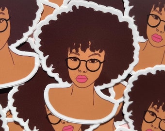 Afro Stickers for Scrapbooks, Laptops, Bullet Journals, and Planners
