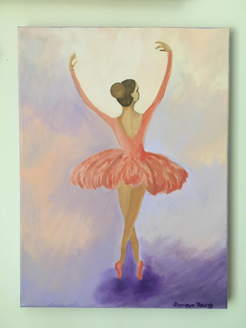 Ballerina Acrylic Painting 12x16 on Canvas - Etsy