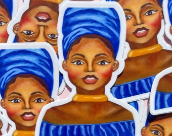 Melody African American Girl Stickers for Scrapbooks, Laptops, Bullet Journals, and Planners