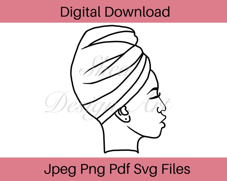 Download Headwrap Printables African American Headwrap Print Files Svg File Jpeg Pdf Black Woman Digital Print 11x14 Inches Download Png Clip Art Art Collectibles Vadel Com