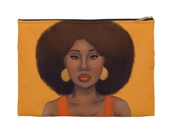 Afro Woman Accessory Pouch