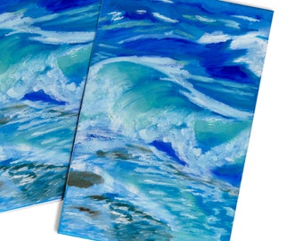 Ocean Waves Greeting Cards, All Occasion Blank Cards, Surfing gifts